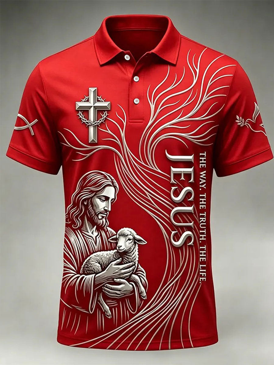 Men's The Way The Truth And The Life Printed Casual Top