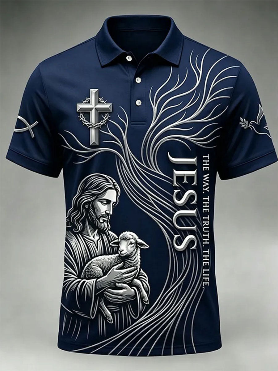 Men's The Way The Truth And The Life Printed Casual Top