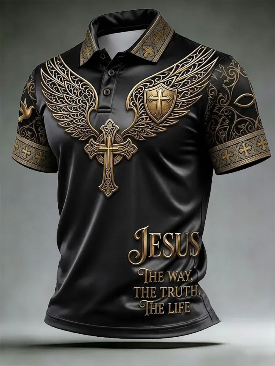 Men's The Way The Truth And The Life Printed Casual Top