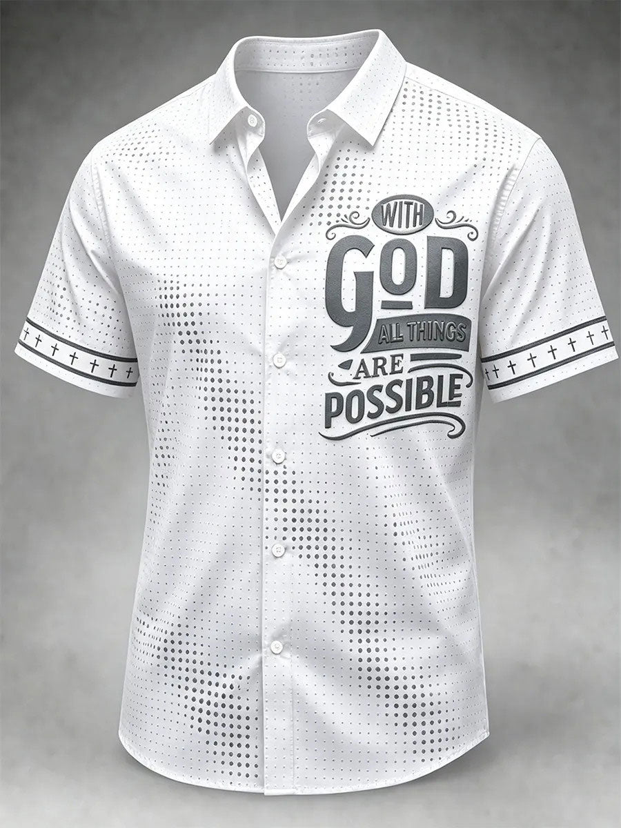 Men's Faith Print Casual Shirt