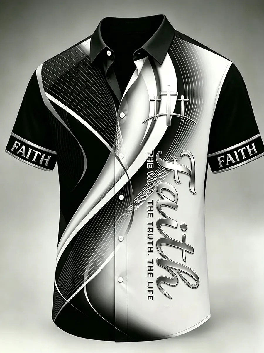 Men's Faith Print Casual Shirt