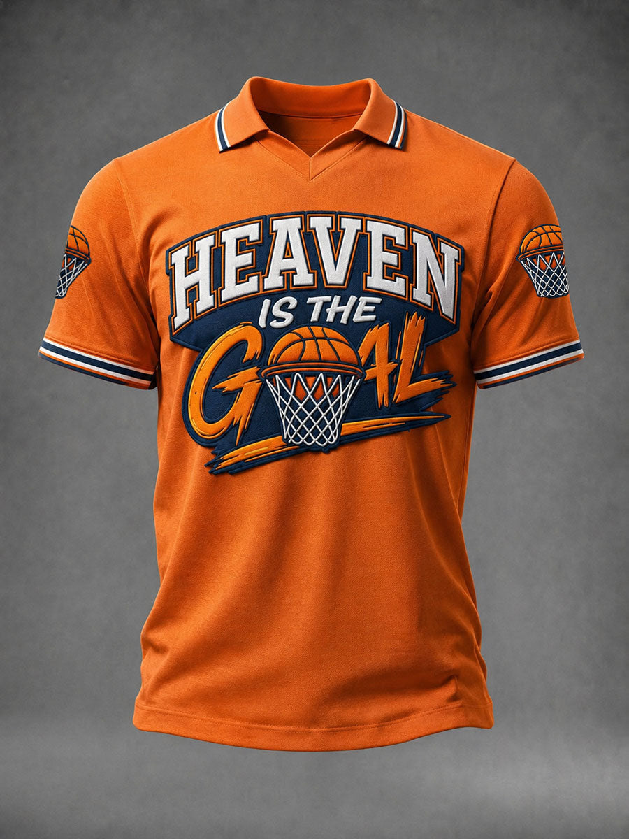 Men's Heaven Is The Goal V-neck T-shirt