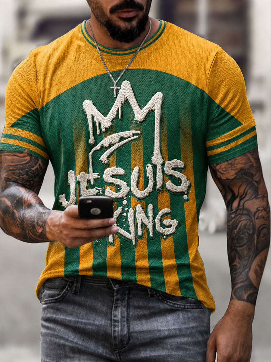 T-shirt manches courtes homme Jésus de Roi