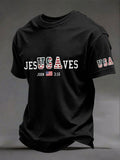 Herren-T-Shirts „Jesus rettet USA“