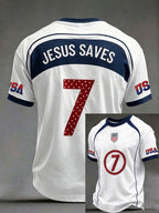 Herren-T-Shirts „Jesus rettet“