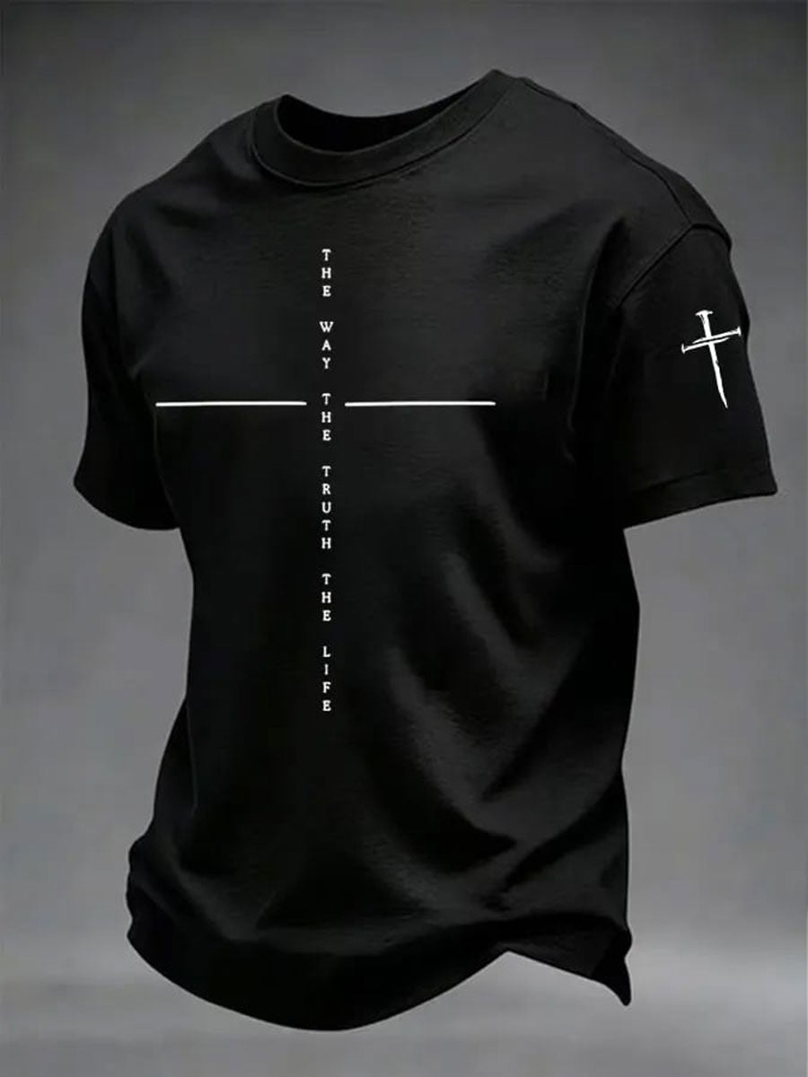 T-shirt homme manches courtes Le Chemin, la Vérité, la Vie